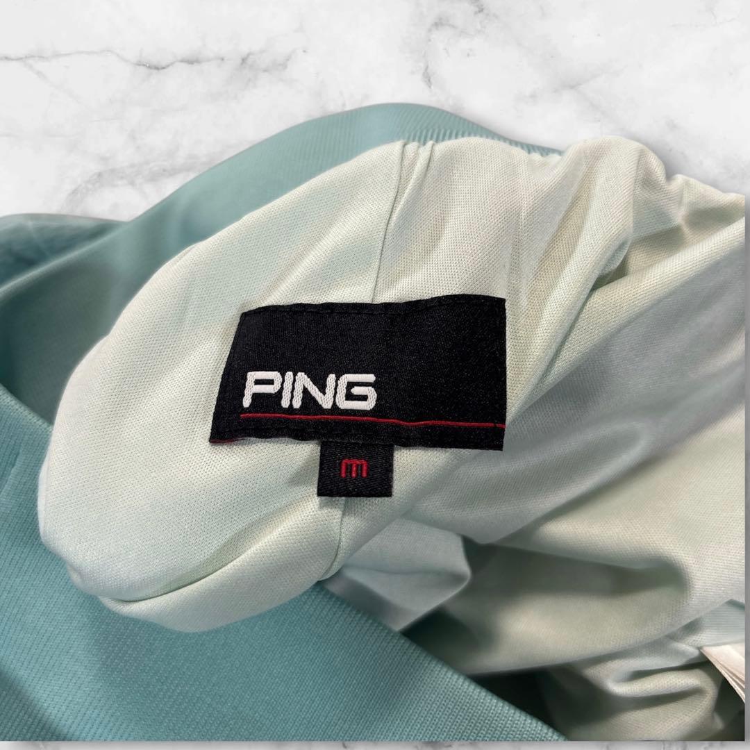 PING　スカート　プリーツ　総柄　星柄　スター柄　一体型インナー付き　M