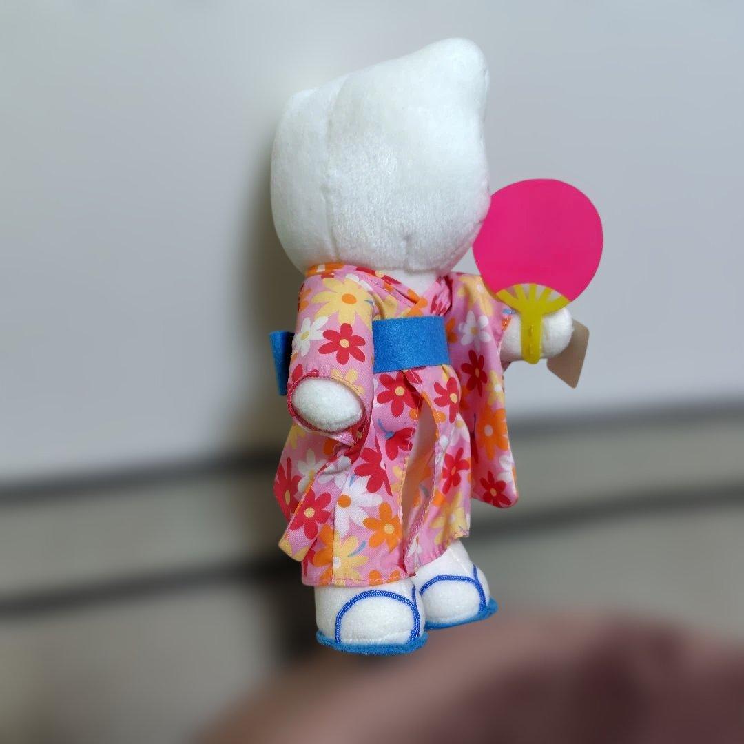 【非売品】ハローキティ 浴衣 ぬいぐるみ うちわ持ち3体セット