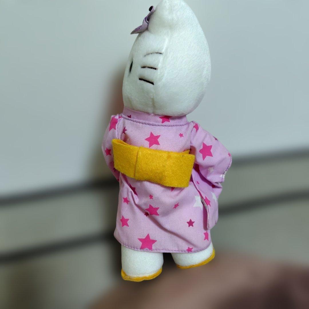 【非売品】ハローキティ 浴衣 ぬいぐるみ うちわ持ち3体セット