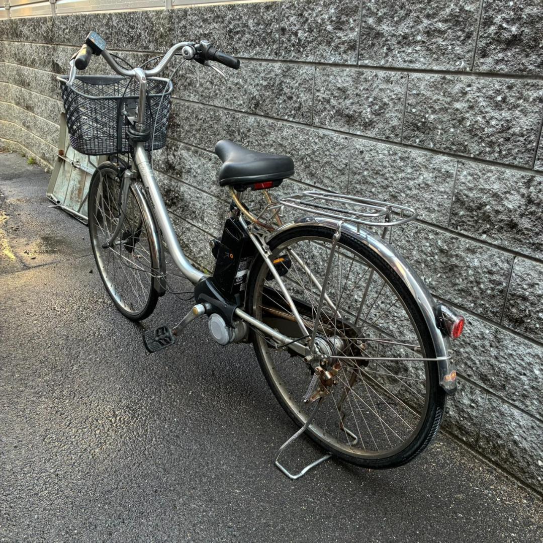 引き取り限定】パナソニック ビビ DX 電動アシスト自転車 充電器付き シルバー