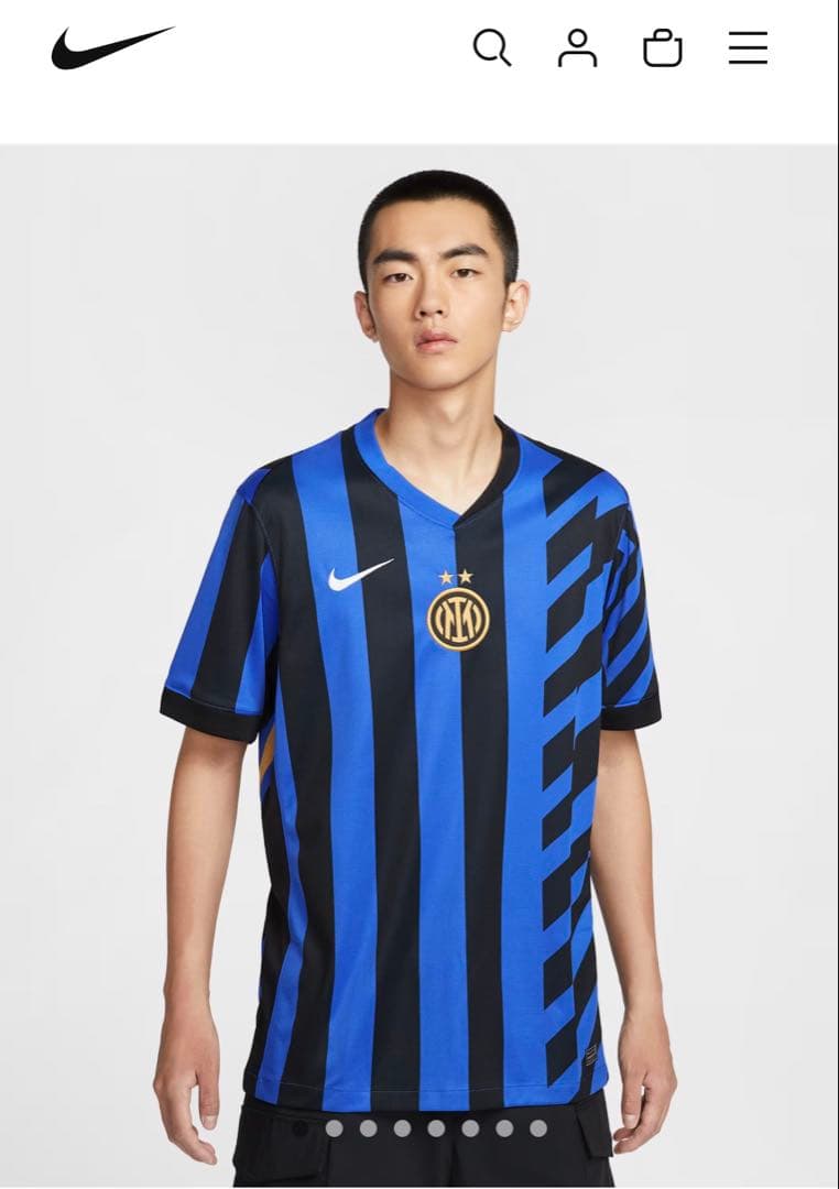 【新品タグ付】インテル 24/25 プレマッチユニフォーム NIKE Ｌ　正規品
