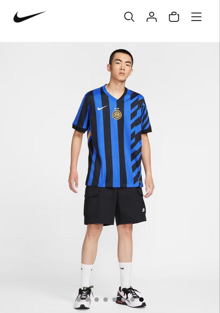 【新品タグ付】インテル 24/25 プレマッチユニフォーム NIKE Ｌ　正規品