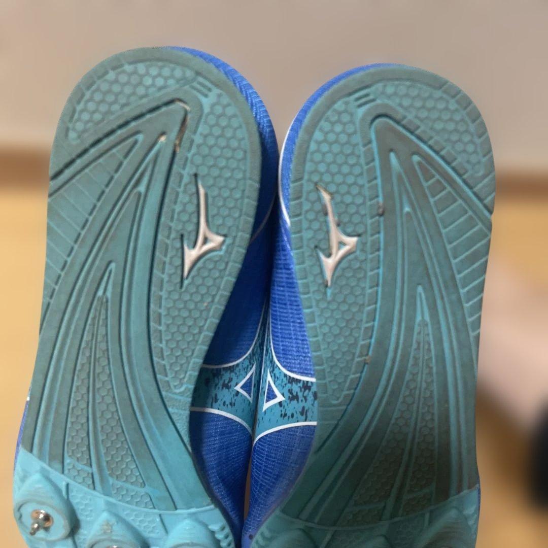 Mizuno スパイクシューズ 青　【美品】