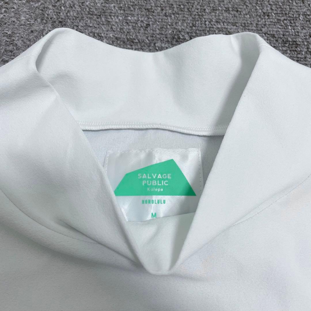 美品　サルベージパブリック　モックネック　半袖シャツ　カットソー　ホワイト　M