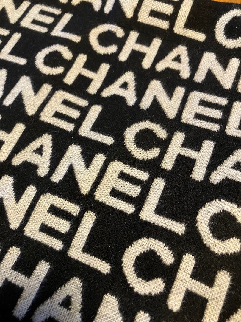 【非売品】CHANEL シャネル ロゴプリント トートバッグ ニット