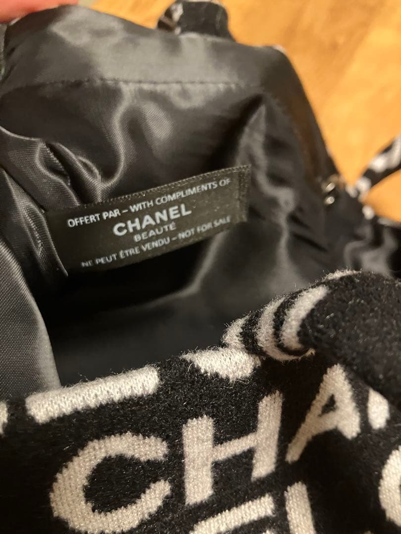 【非売品】CHANEL シャネル ロゴプリント トートバッグ ニット