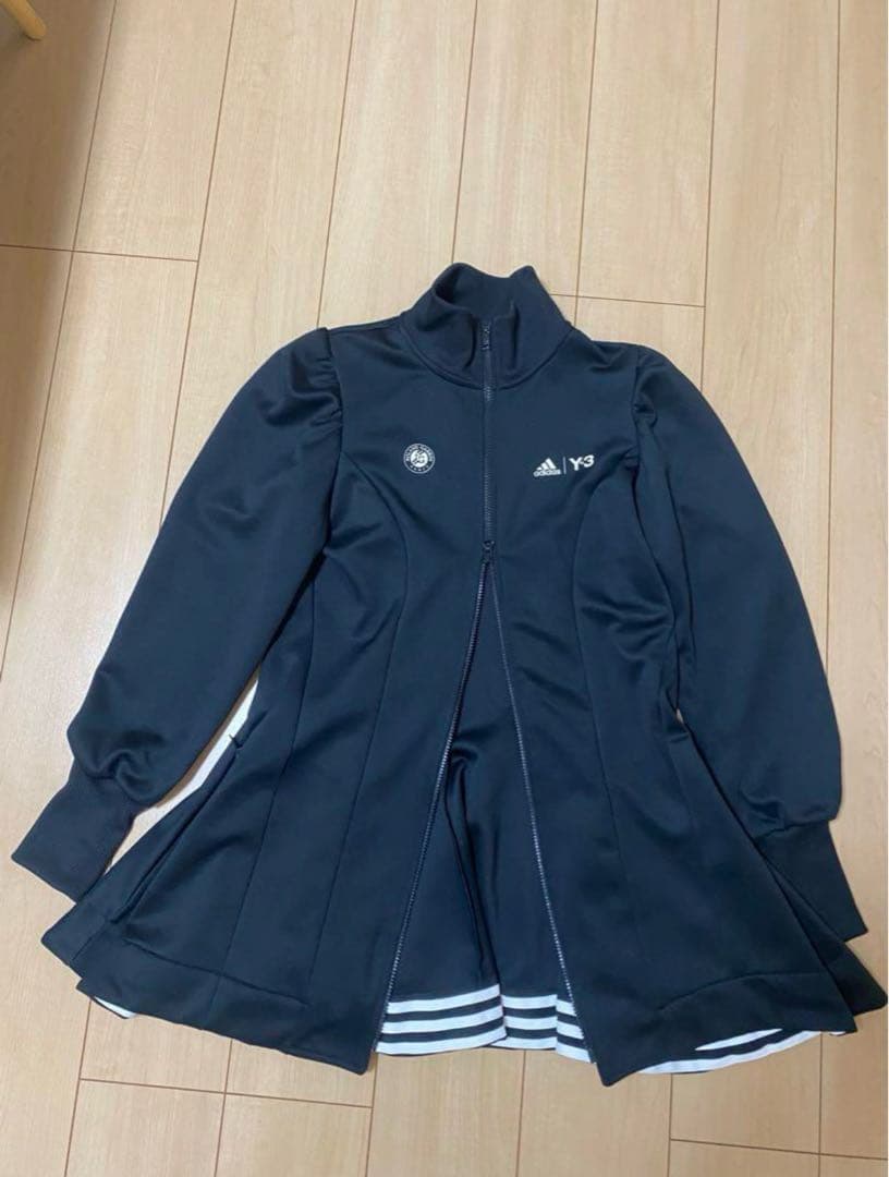 adidas Y-3 ブラック ジップアップジャケット ワンピース