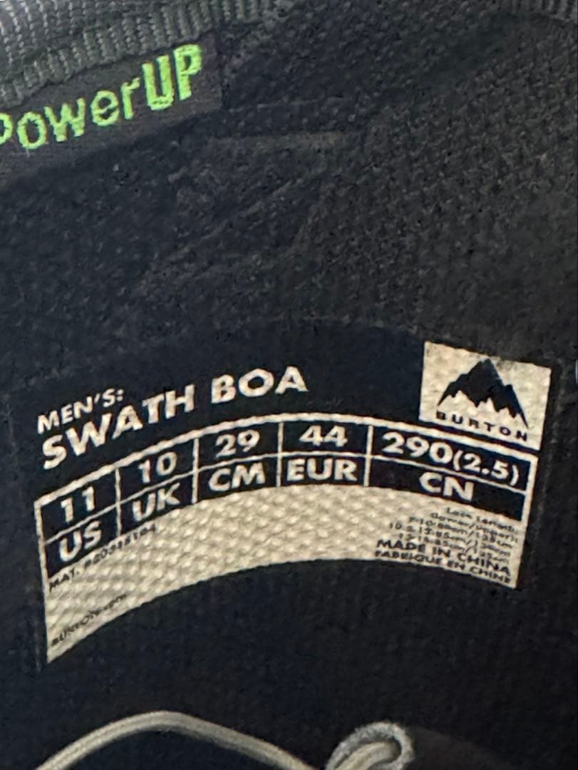 BURTON バートン　SWATH スワス　ボア　BOAブーツ　29cm