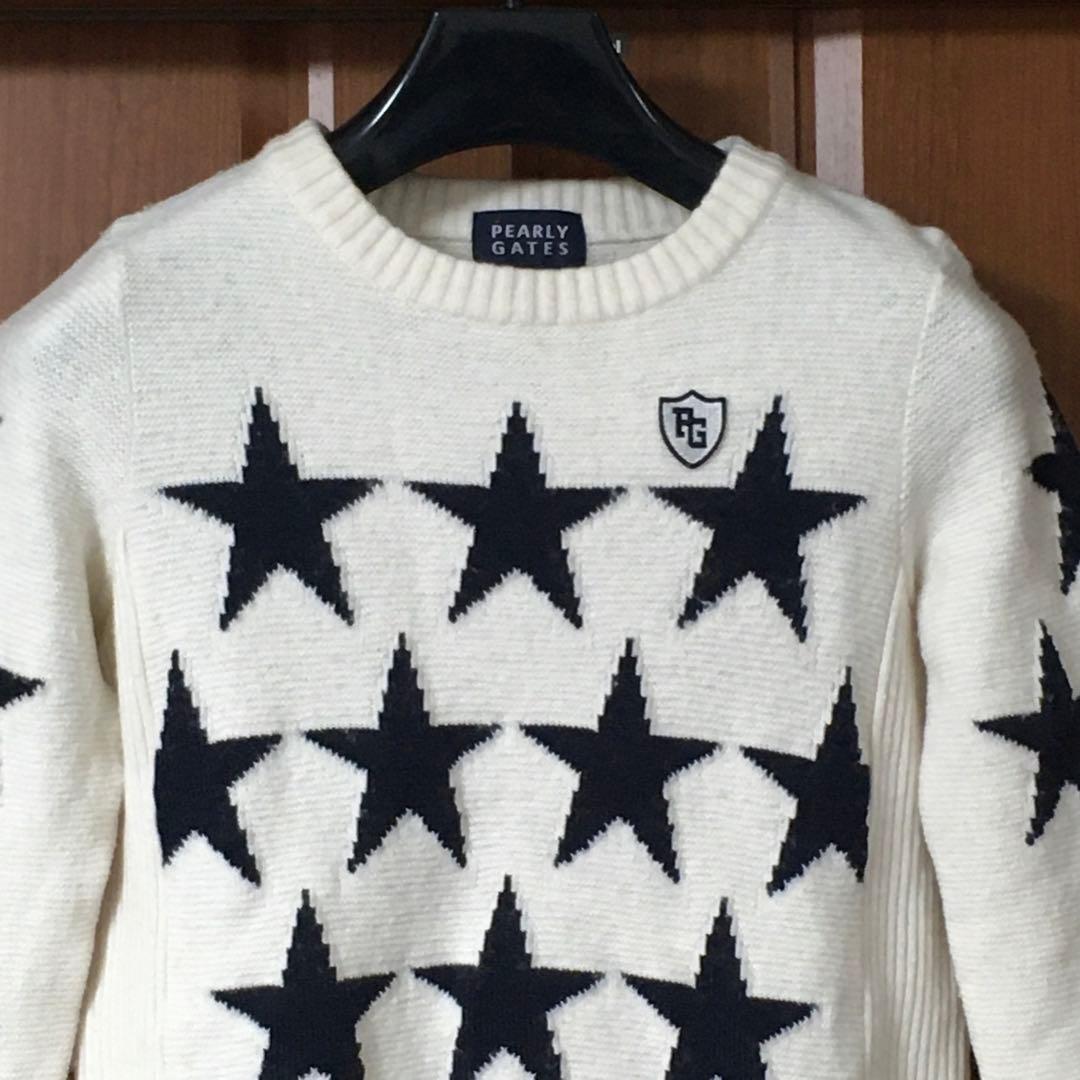 良品　パーリーゲイツ　スター　ニット　０　星　セーター　pearly gates