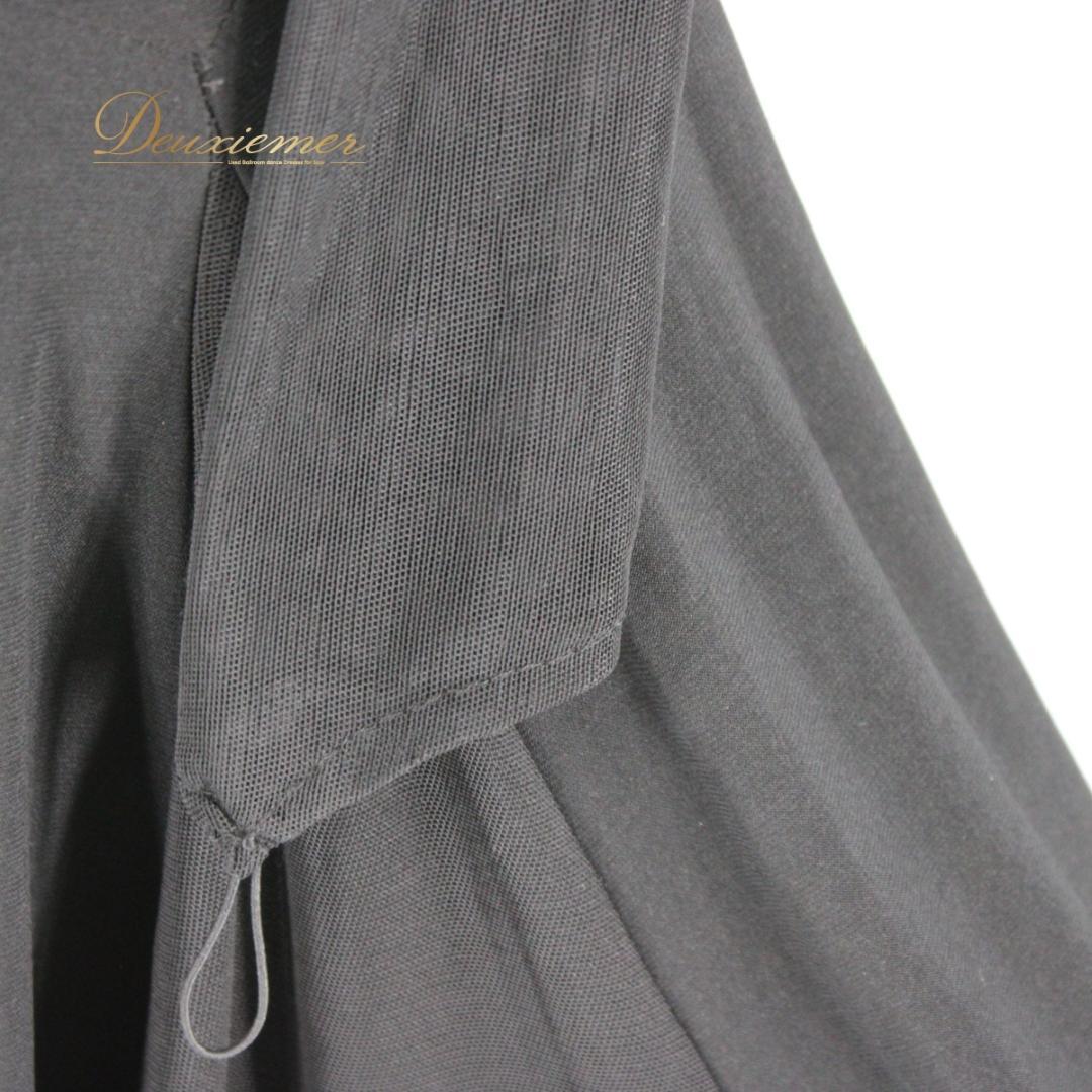 【美品 社交ダンス衣装】ワンピース ドレス 黒 赤 ブラック レッド 花柄