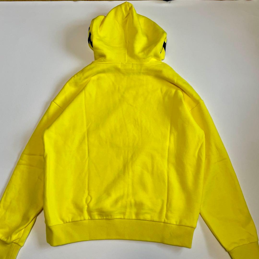 【ジャックバニー】ゴルフウェア パーカー プルオーバー デカロゴ 黄色 XL