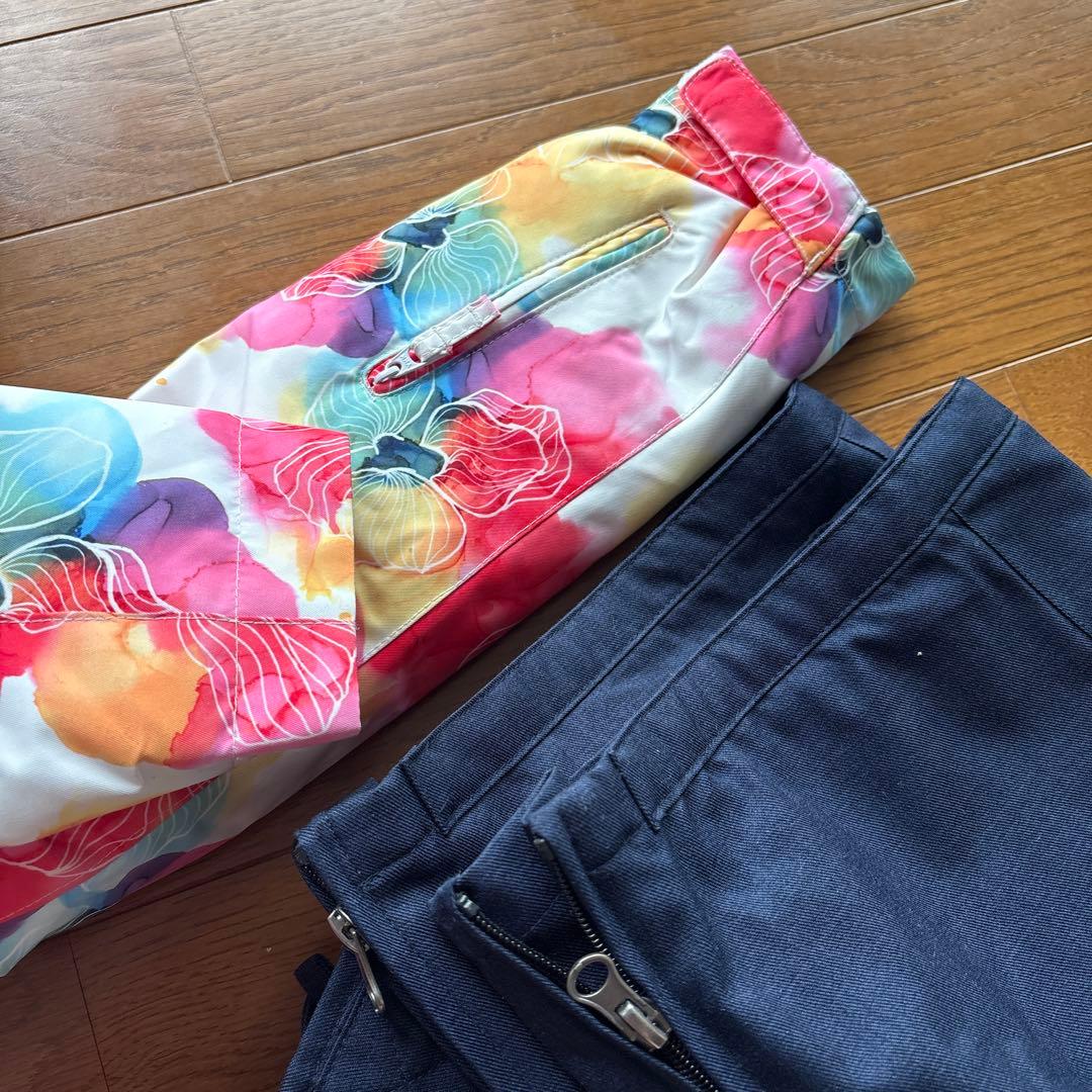 ROXY スキーウェア（子ども用）カラフル花柄