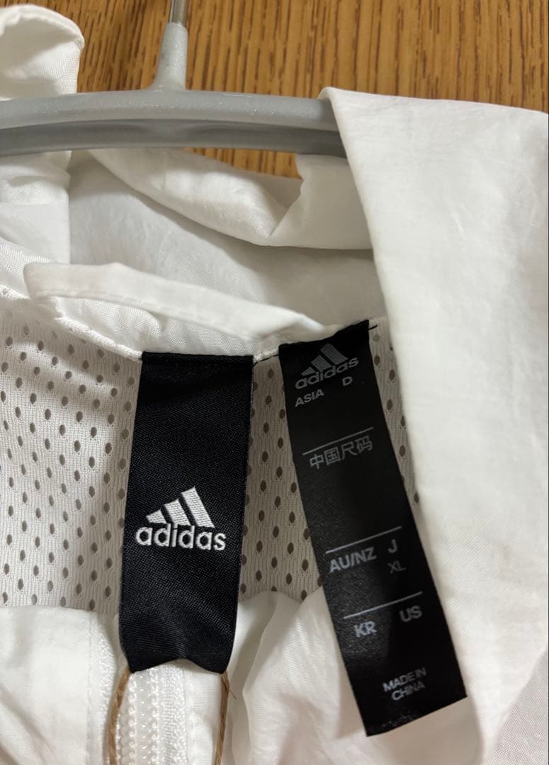 新品未使用/adidas/クロップドジャケット/ホワイト/XL/ナイロン