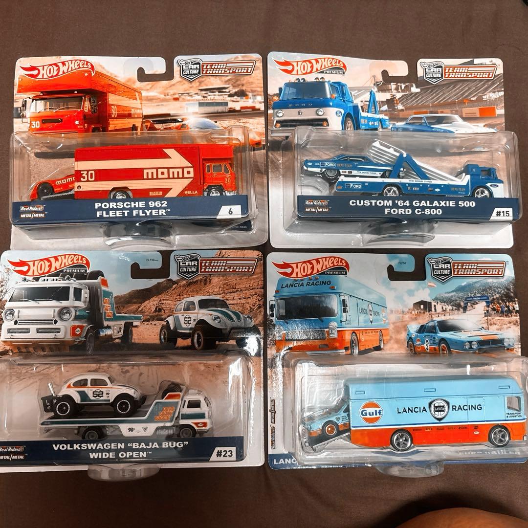 Hot Wheels Team Transport 4台セット Porsche
