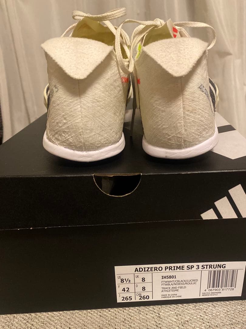 アディゼロプライムsp3 26.5 adidas スパイク 陸上