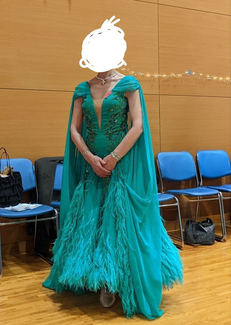 社交ダンス用ドレス グリーン