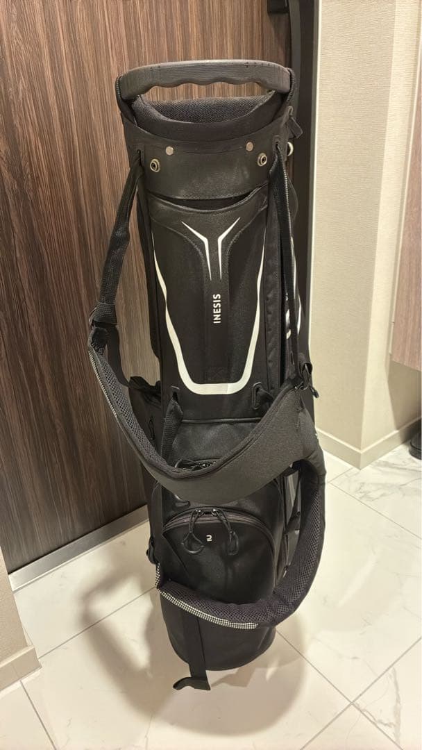 INESIS イネジス ゴルフ スタンドバッグ 超軽量 キャディーバッグ 黒