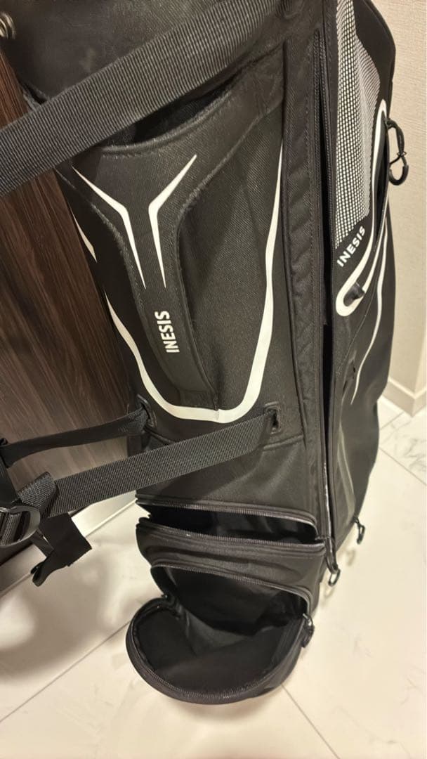INESIS イネジス ゴルフ スタンドバッグ 超軽量 キャディーバッグ 黒