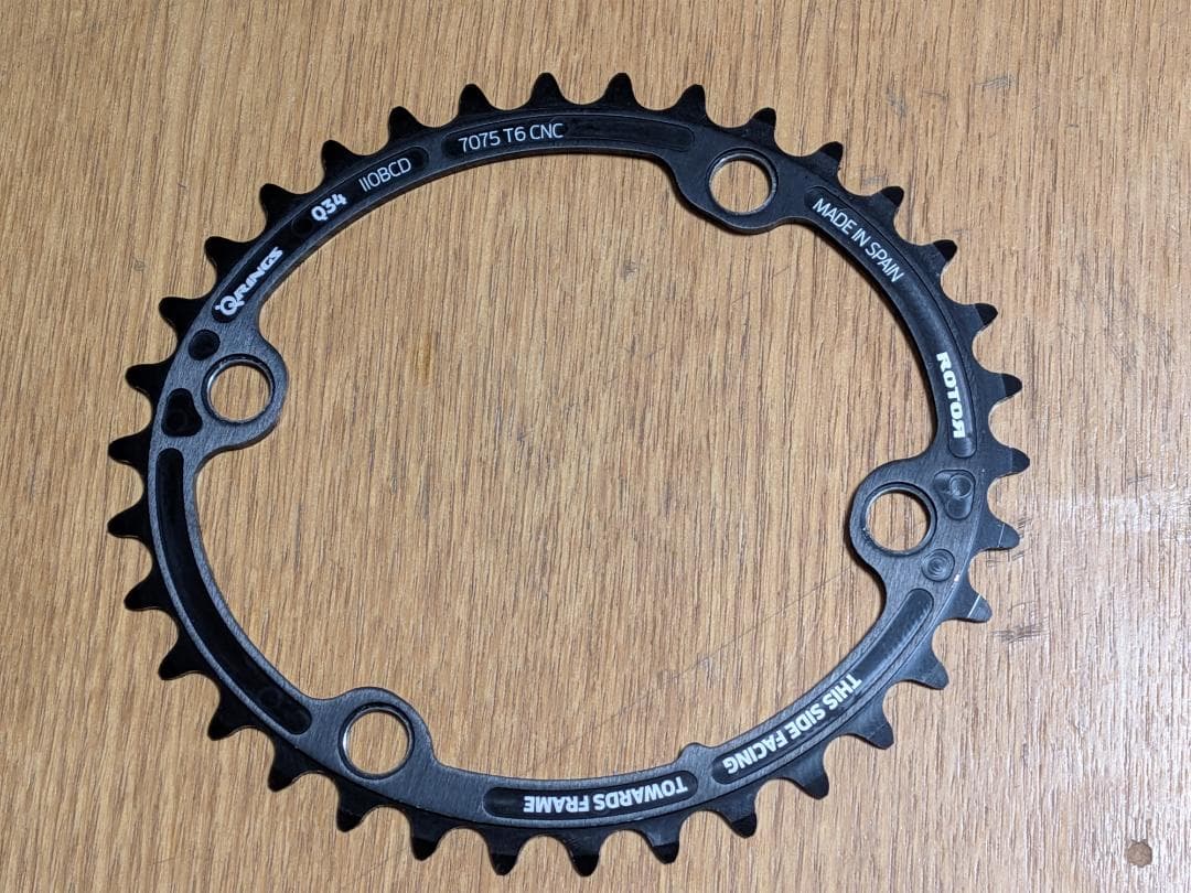 ぐ*ら様 ROTOR Q-Rings 楕円 カーボンチェーンリング 50/34T