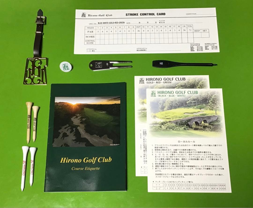 廣野ゴルフ倶楽部　オリジナルネクタイ　おまけグッズ【全て新品未使用】