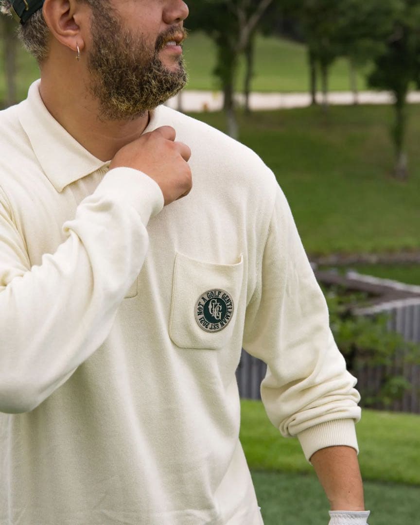 Captains Helm Golf JACQUARD LS POLO Lサイズ