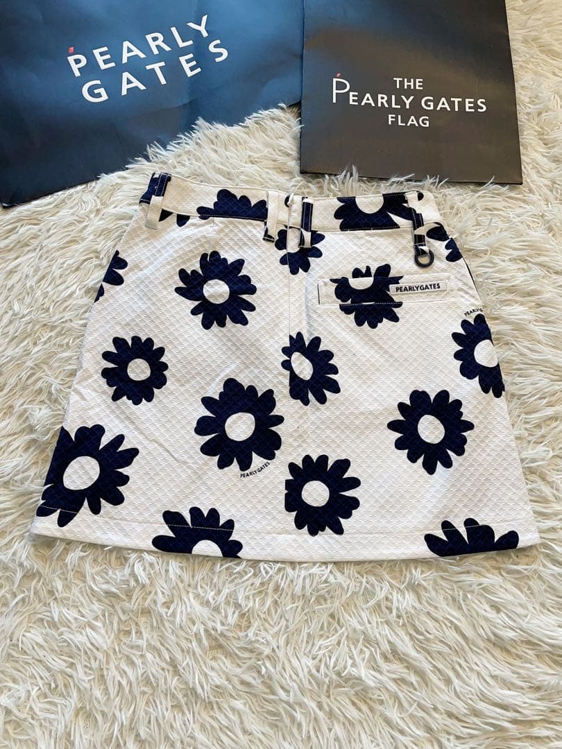 PEARLY GATES アートピケストレッチ スカート サイズ００