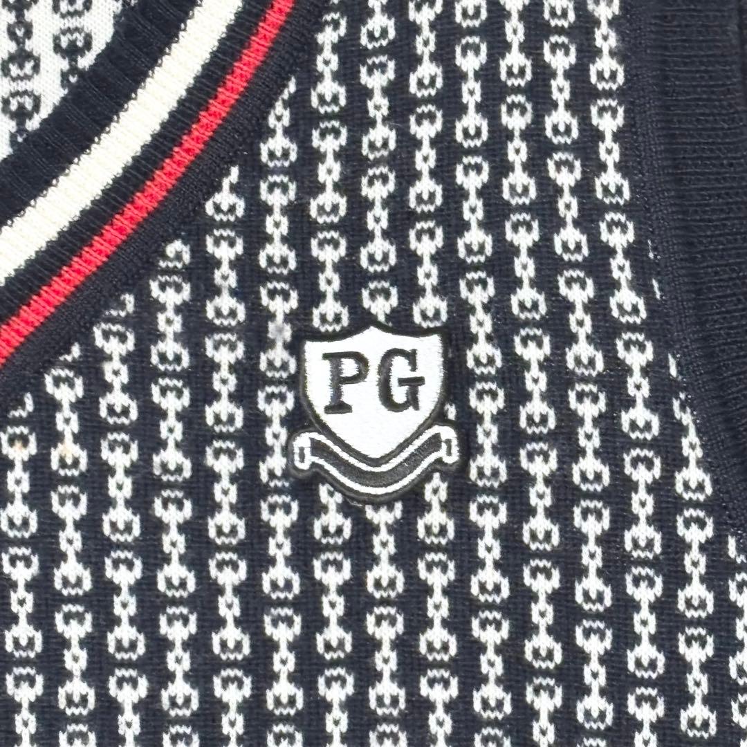 【未使用品】PEARLY GATES　パーリーゲイツ　ウール ニットベスト　総柄