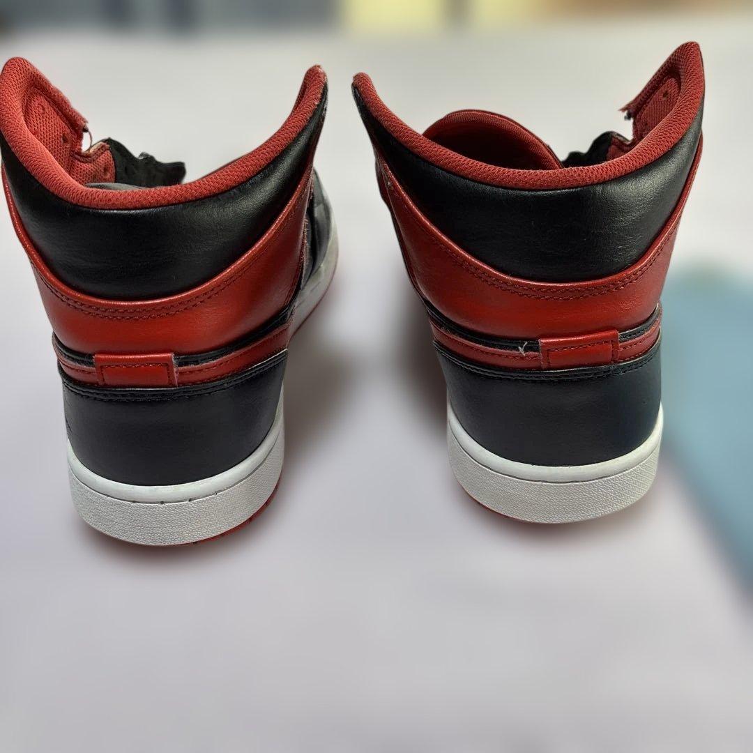 大きいサイズナイキAIR JORDAN 1 MID30cm US12手洗済黒赤