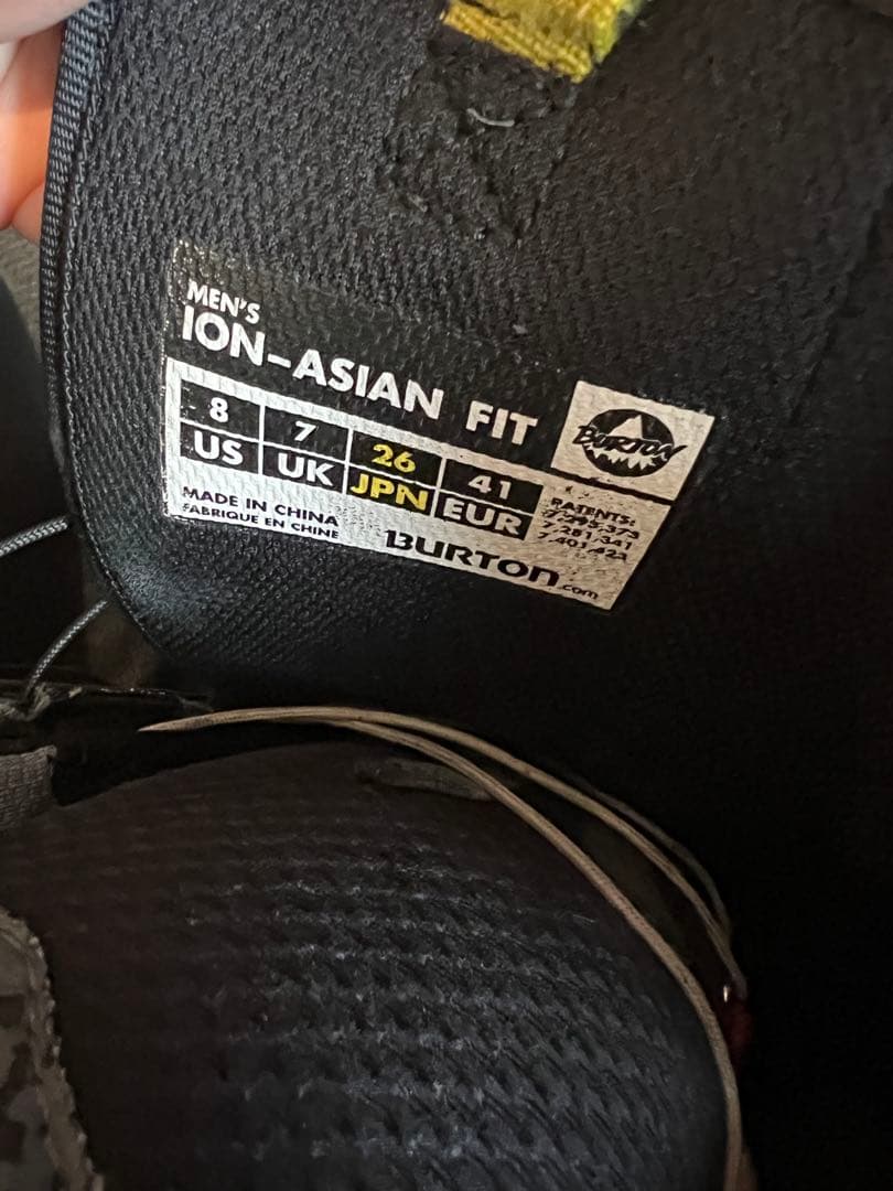 BURTON バートン ION アジアンフィット26cm中古品