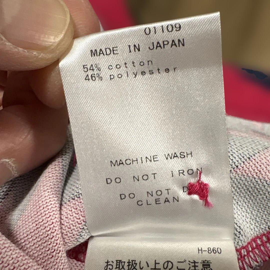 【日本製】パーリーゲイツ ジグザグパターン ポロシャツ