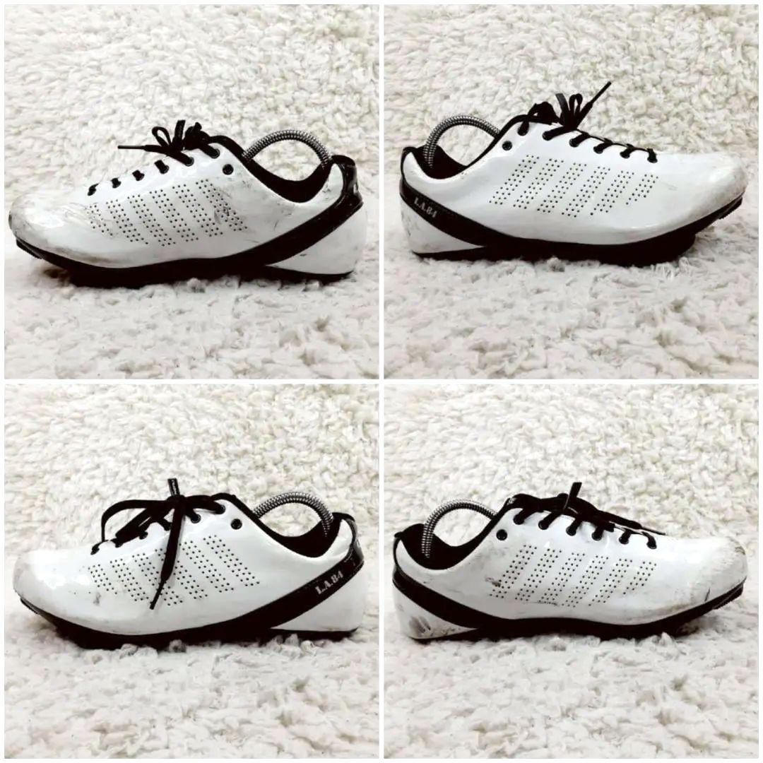 美品 24㎝◎LOUIS GARNEAU ロードバイク用ビンディングシューズ 白