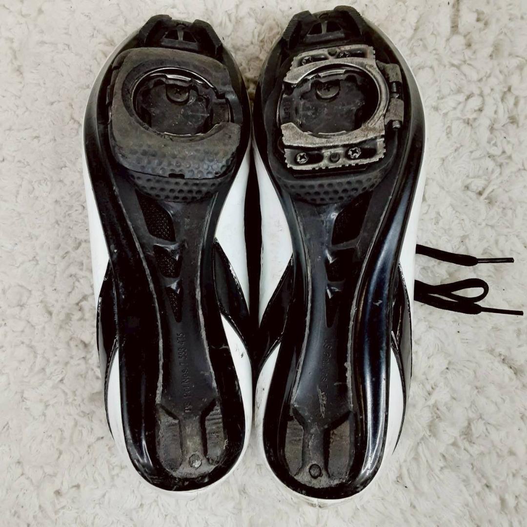 美品 24㎝◎LOUIS GARNEAU ロードバイク用ビンディングシューズ 白