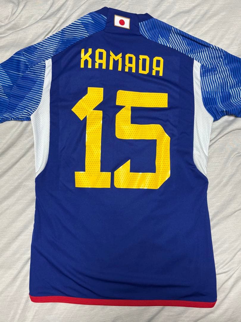 美品★2022日本代表 Adidas公式レプリカユニフォーム #15 鎌田大地