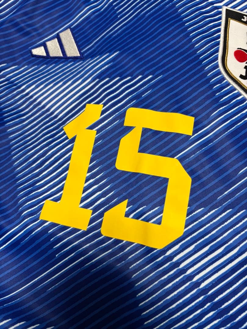 美品★2022日本代表 Adidas公式レプリカユニフォーム #15 鎌田大地