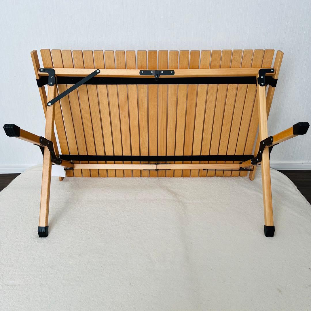 新品 WIZ'A ウィザ 木製ロールテーブル 天然木 収納バッグ有り アウトドア