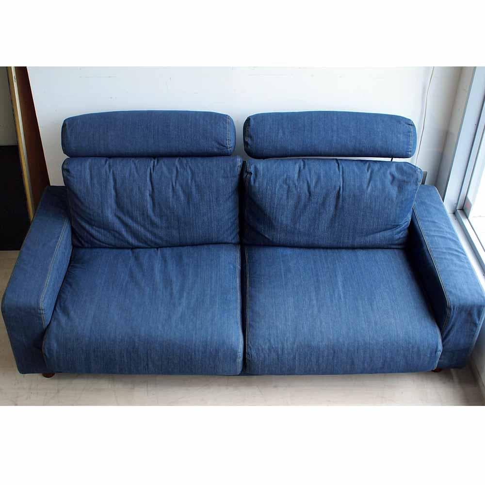無印良品/MUJI デニム ワイドソファ 190cm ZR23997