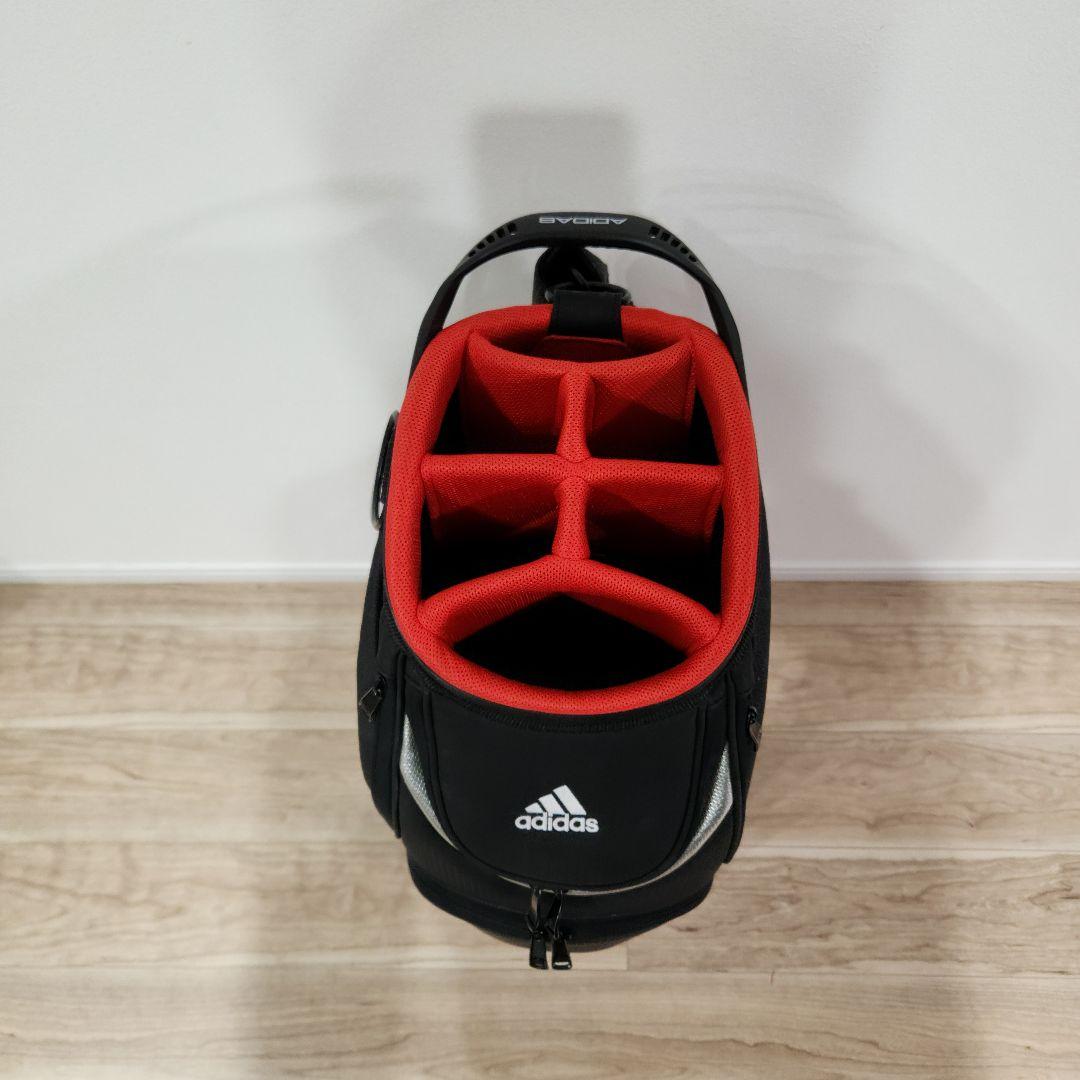 【美品】 adidas アディダス キャディバック 9.5型　6分割　ブラック
