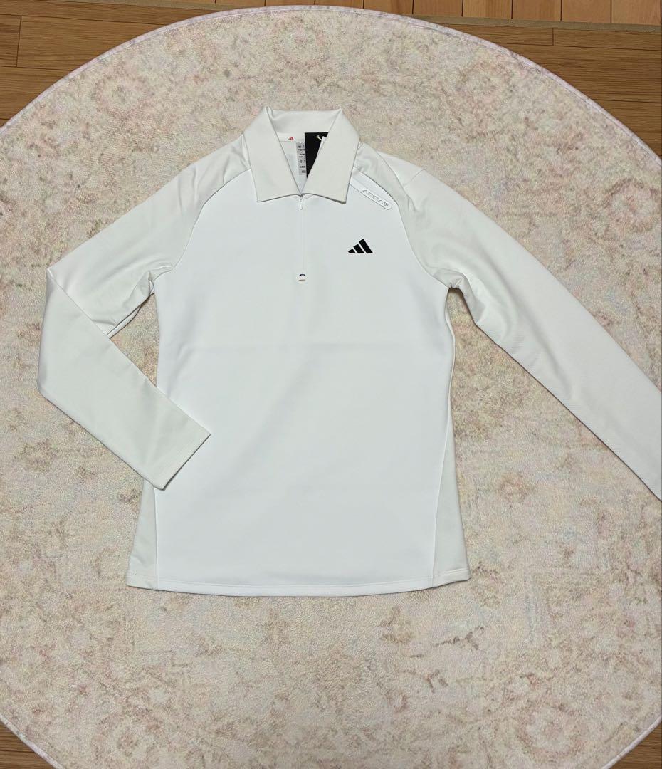 【新品 L】定価3万超 アディダスゴルフ 保温ハーフジップ＆高級ニットスカート