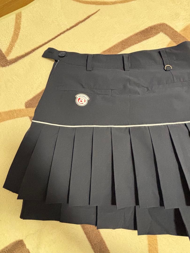 archivio 2段プリーツ撥水スカート NAVY