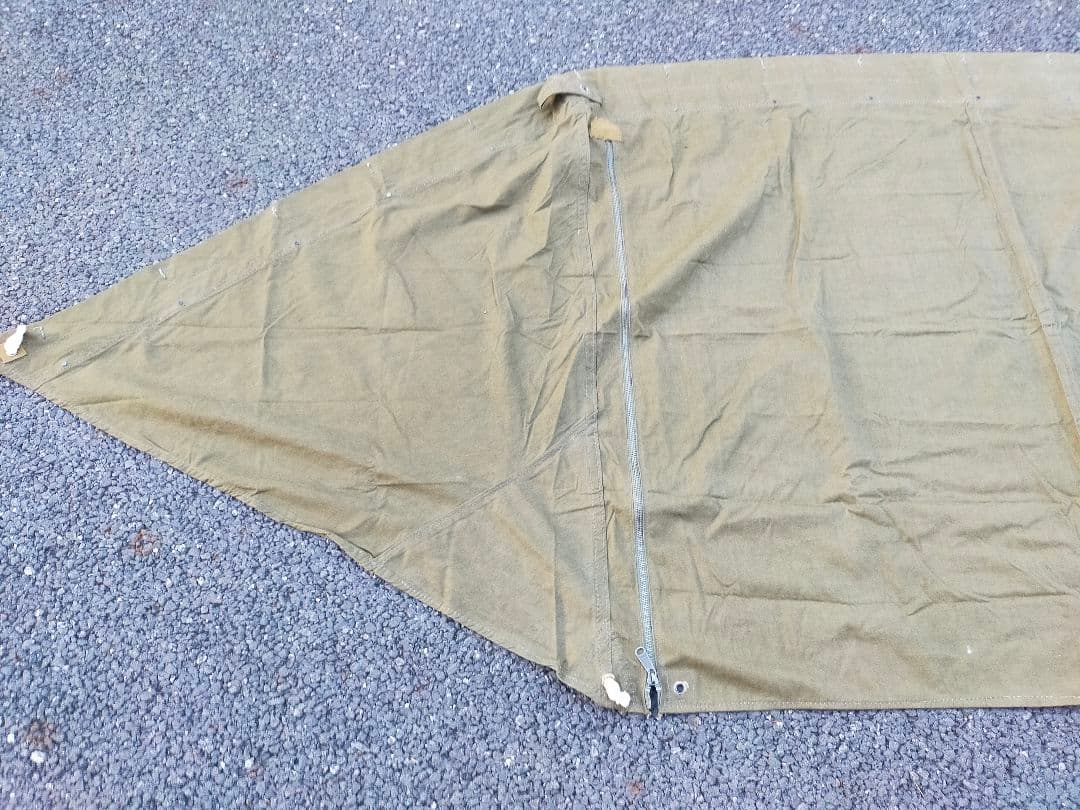 ギリシャ軍幕 2枚セット 撥水・YKKファスナー加工済み シェルターハーフ