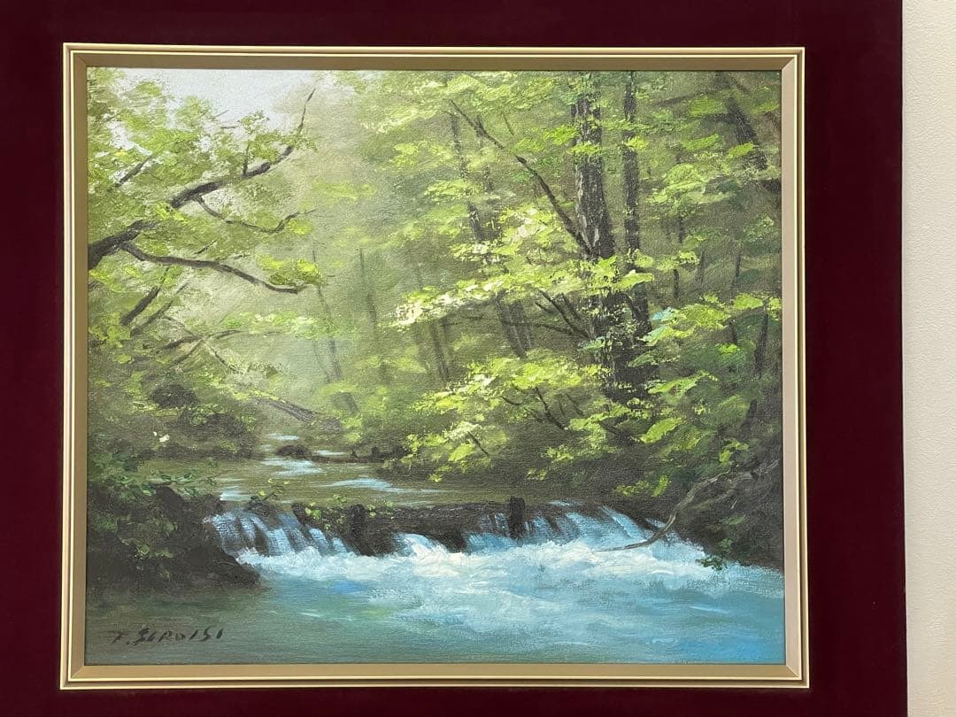 絵画　作者不詳　サイン有　油彩5号　風景画　美情景　逸品