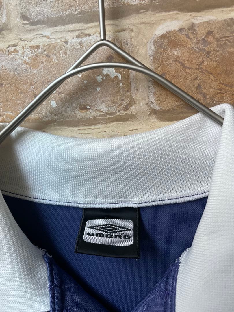 90s アンブロ　UMBRO ユニフォーム　サッカーシャツ　袖ロゴ　ロンT 古着