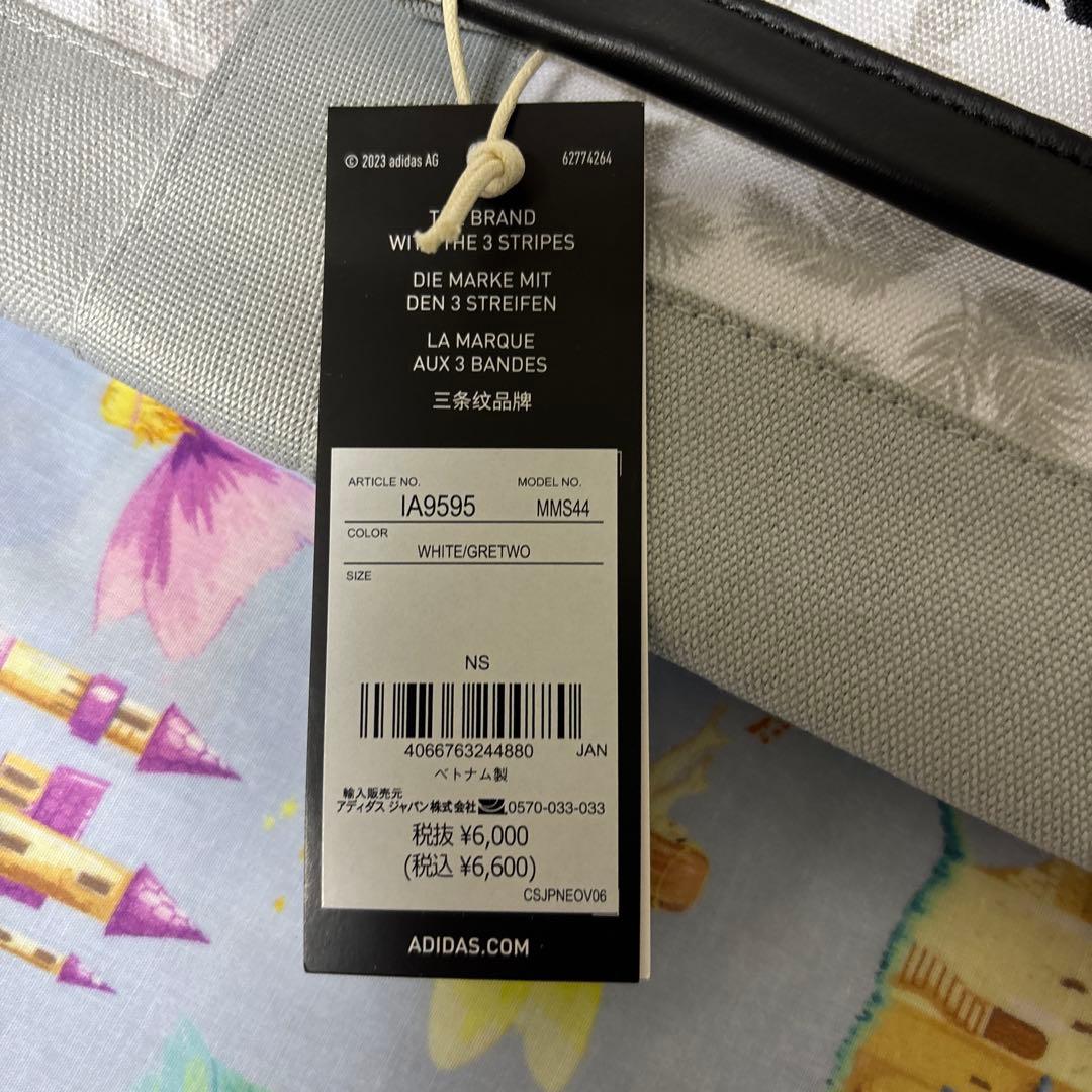 新品　adidas ハンドバッグ　ホワイト×グレー トートバッグ　ゴルフ