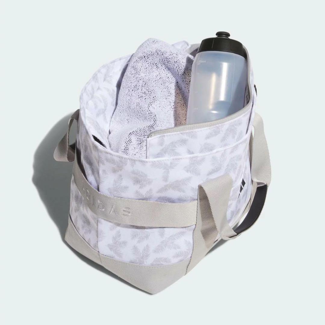 新品　adidas ハンドバッグ　ホワイト×グレー トートバッグ　ゴルフ