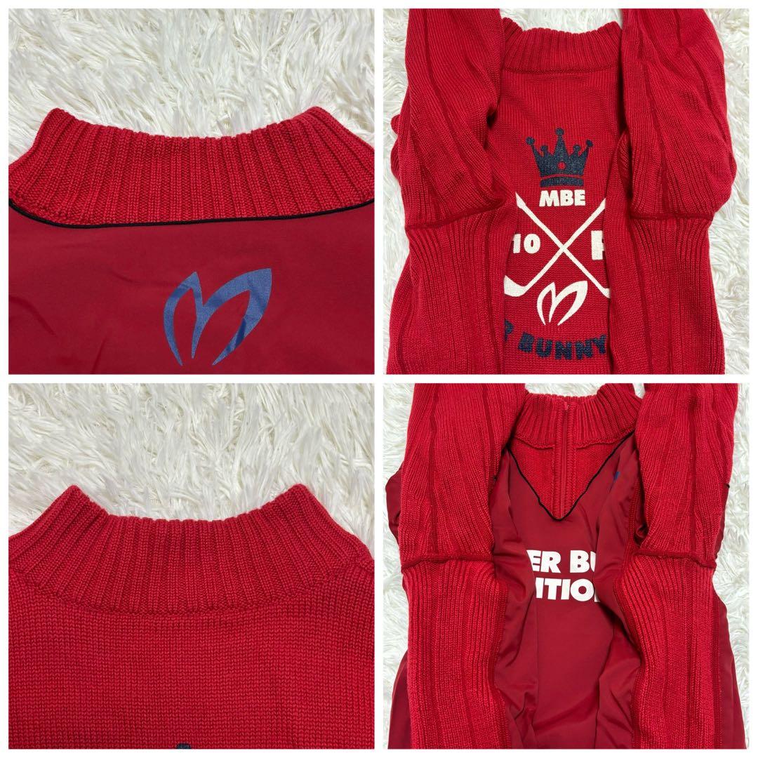 【マスターバニーエディション】リバーシブル　ゴルフウェア　セーター 赤 L
