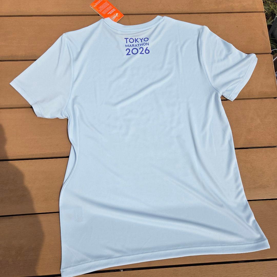 asics 東京マラソン 2026 Tシャツ 海外Mサイズ 水色