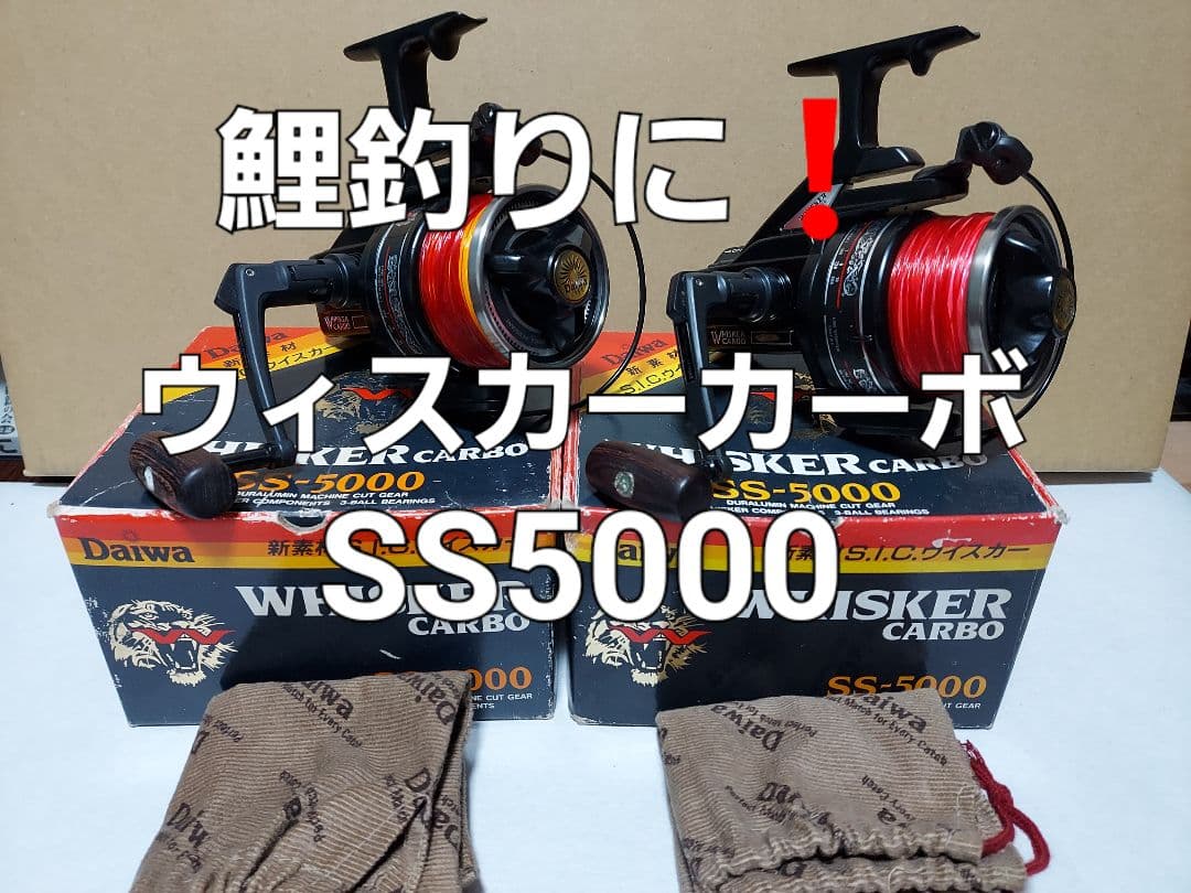 2台セット Daiwa ウィスカーカーボ SS-5000 鯉釣り 鯉竿