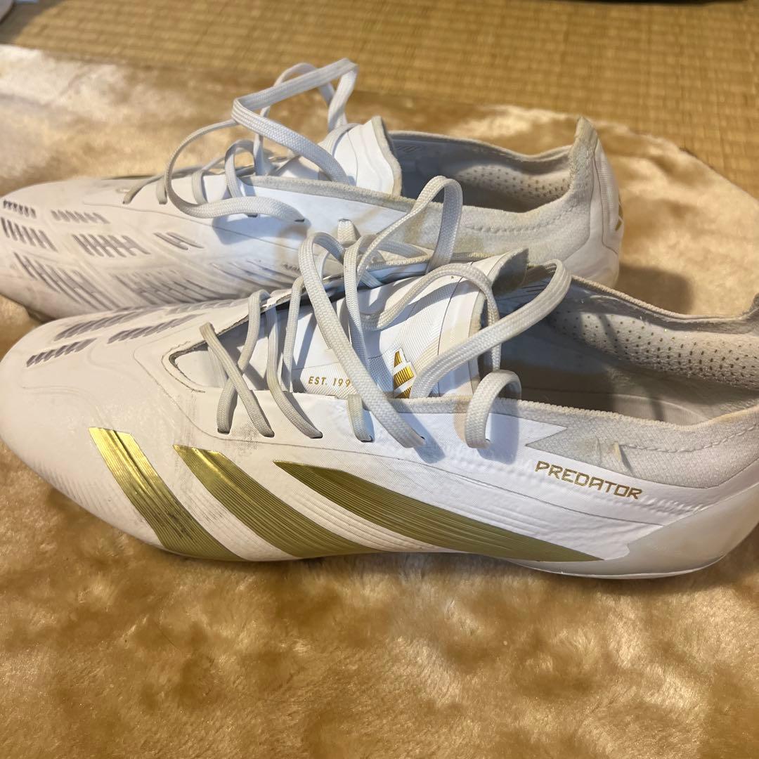 adidas Predatorエリート ホワイト/ゴールド　FG 27cm