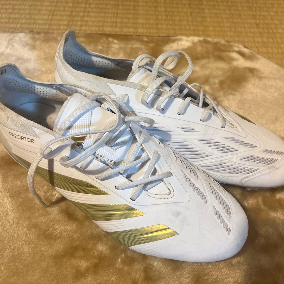 adidas Predatorエリート ホワイト/ゴールド　FG 27cm