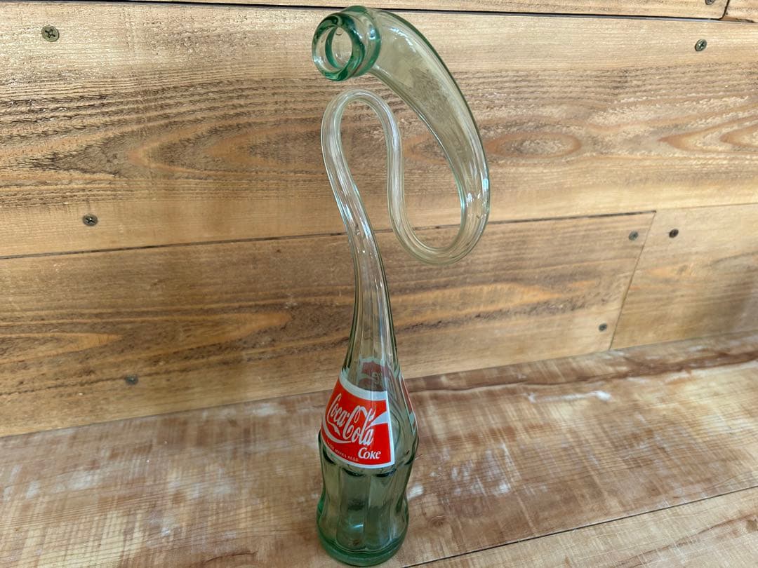コカコーラ　Cola 変形瓶　2本セット　コレクション　瓶　ガラス　レトログラス